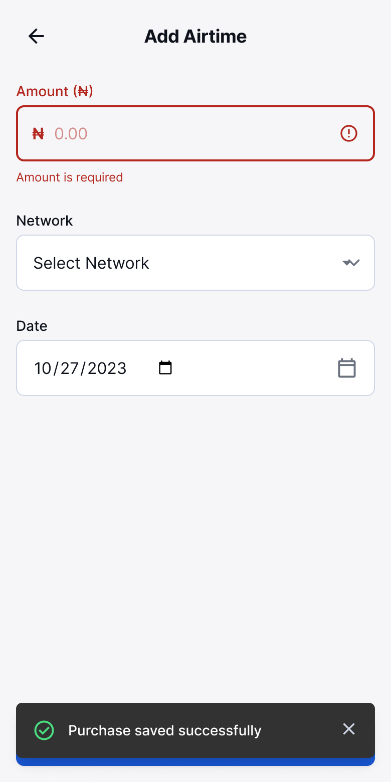 Airtime Usage Tracker screen 5
