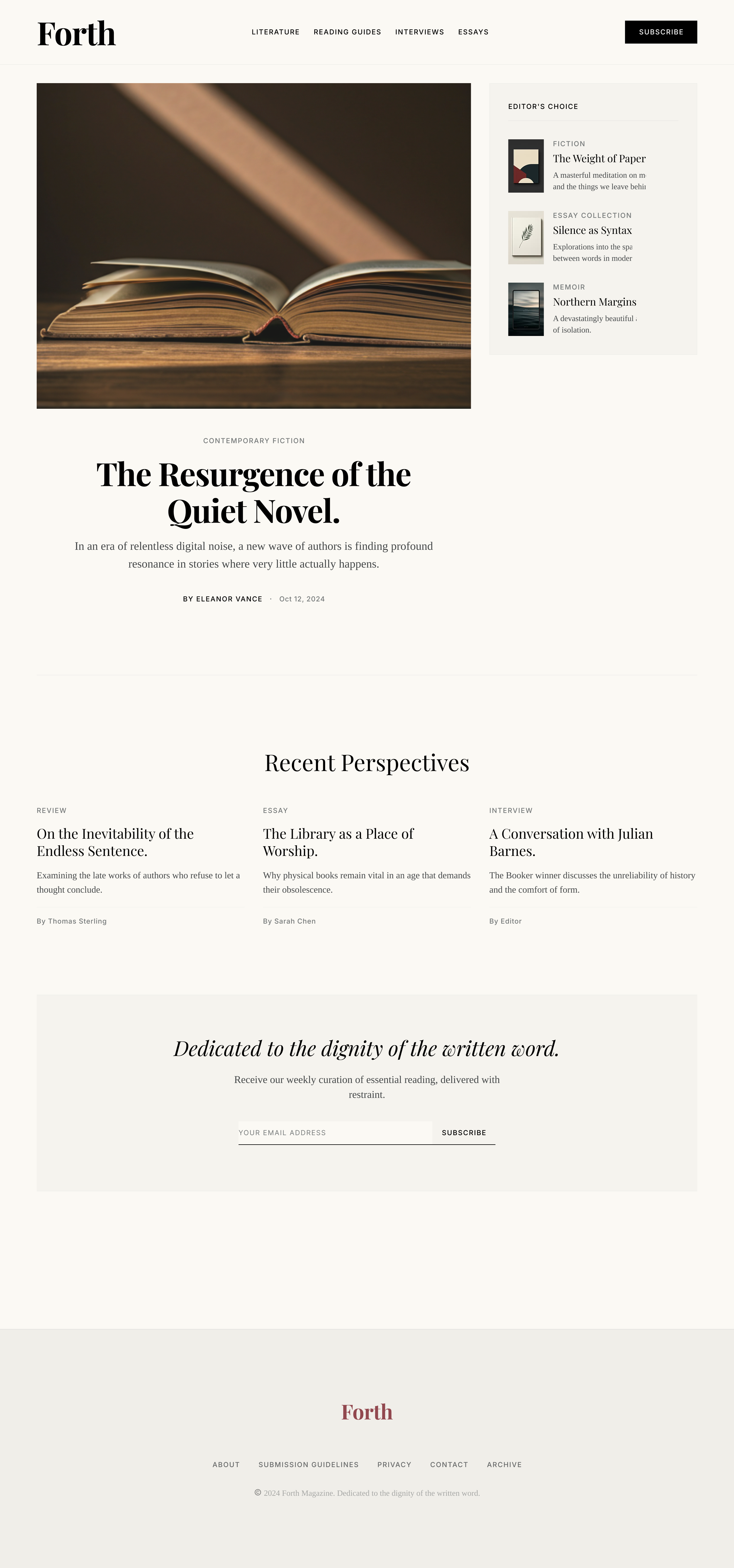 Forth Magazine screen 1